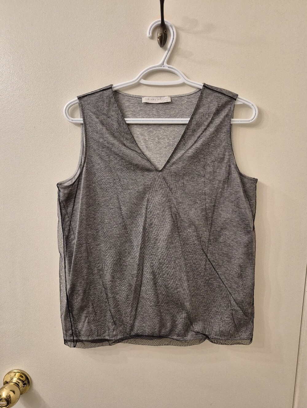 Fabiana Filippi V Neck Mesh Tank Small